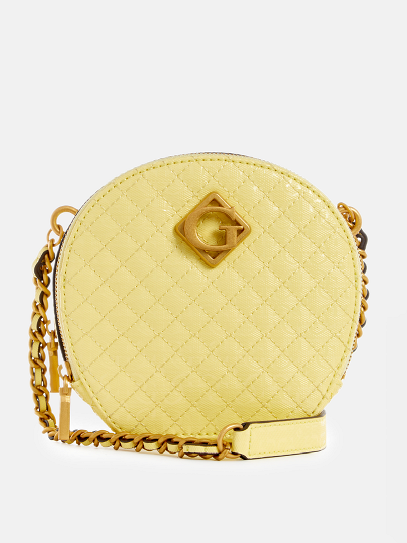 Yellow round sales crossbody bag