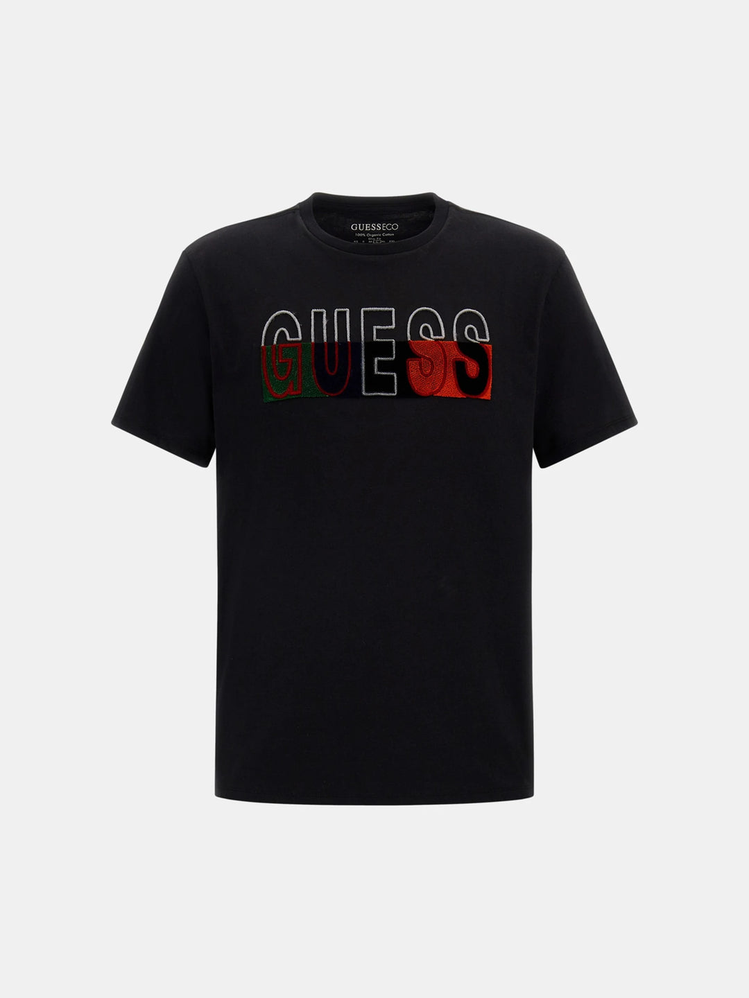 SS BSC GUESS CHENILLE LOGO TEE
