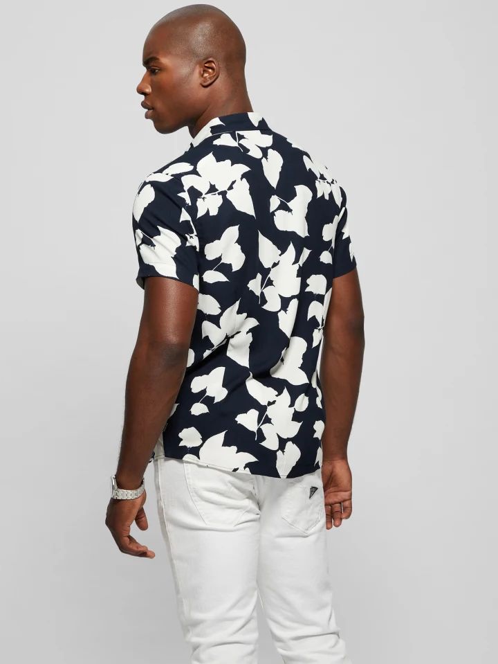 SS ECO RAYON SHDW FLORAL SHIRT