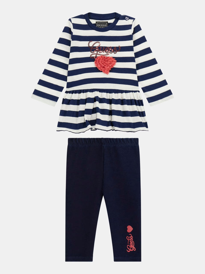 INFANT GIRL - SET LS T-SHIRT+KNIT DENIM PANT