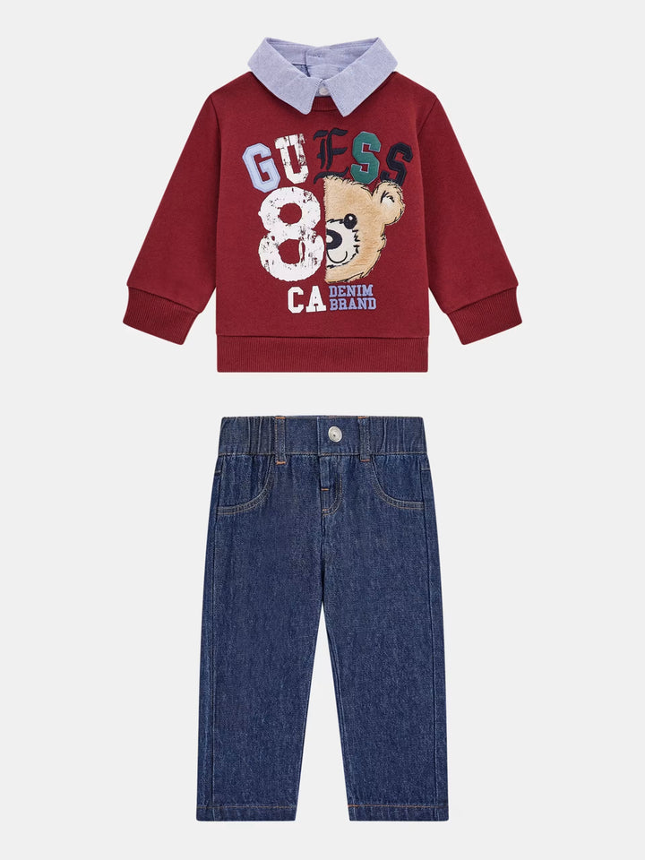 INFANT BOY - SET SWEATSHIRT + DENIM PANTS