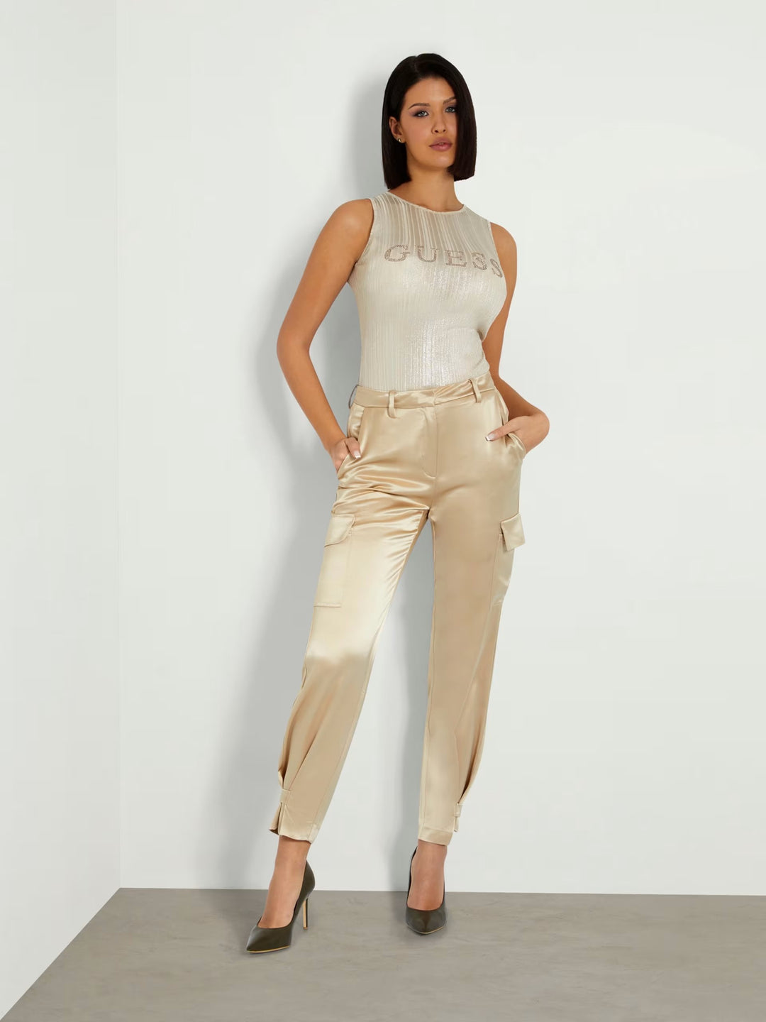 CRISTINA METALLIC LOGO TOP