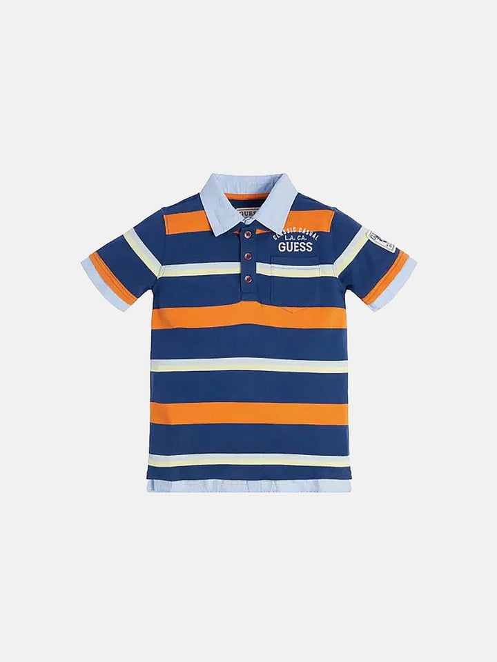 JUNIOR BOY - STRIPED JERSEY POLO - Guess