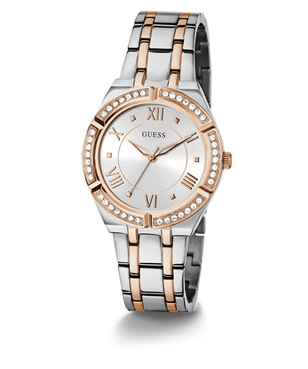COSMO LADIES SPORT SILVER TONE/ROSE GOLD TONE COLOUR - Guess
