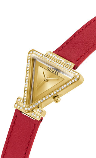 FAME LADIES TREND GOLD COLOR RED STRAP - Guess