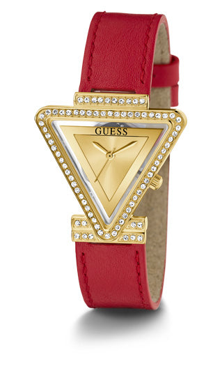 FAME LADIES TREND GOLD COLOR RED STRAP - Guess