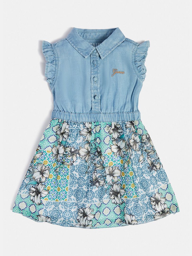 TODDLER GIRL-ALL OVER PRINT DRESS - Guess