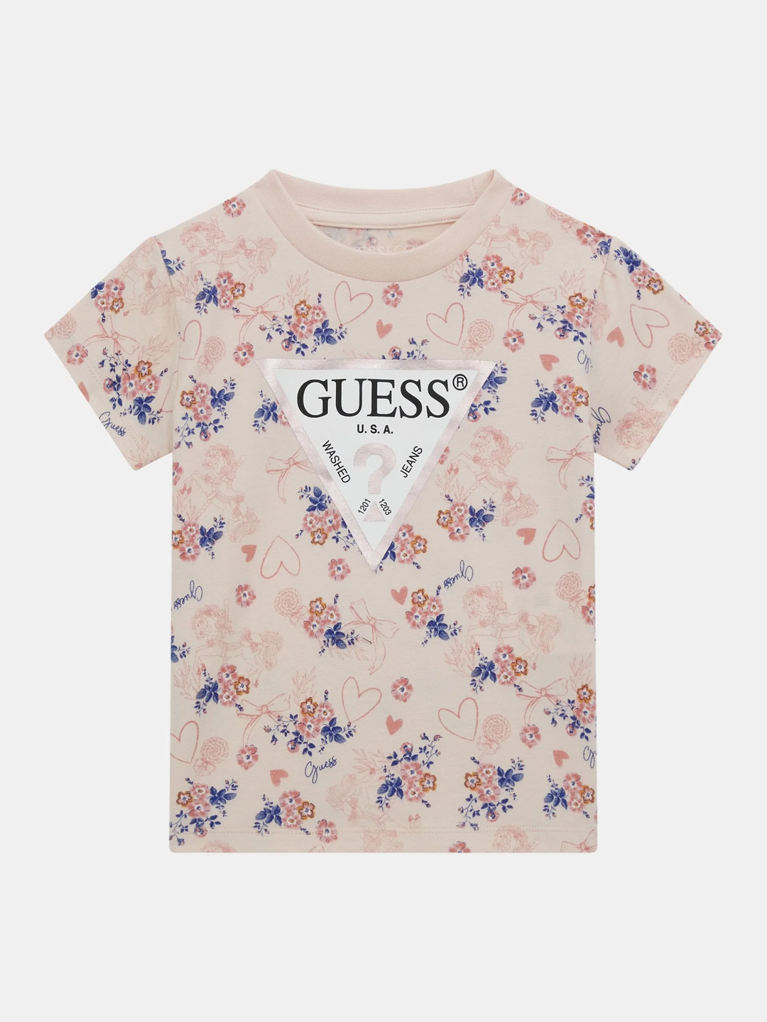 TODDLER GIRL-ALL OVER FLORAL PRINT T-SHIRT