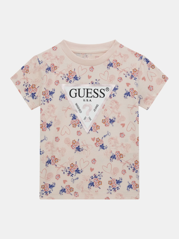 TODDLER GIRL-ALL OVER FLORAL PRINT T-SHIRT