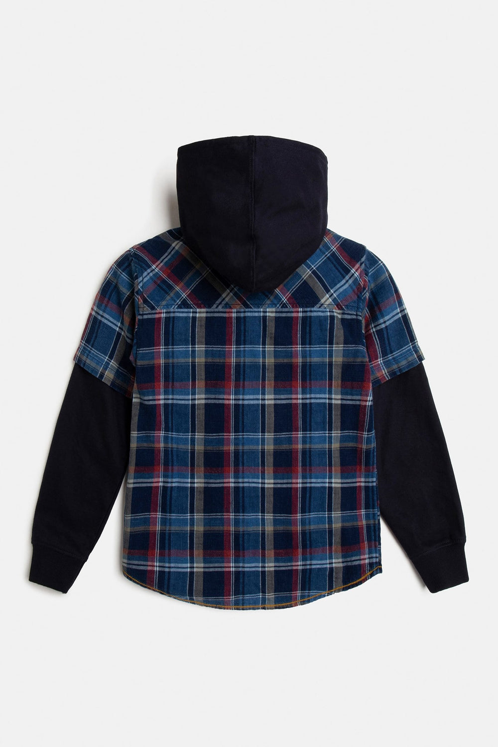 JUNIOR BOY-Check hooded shirt - Guess