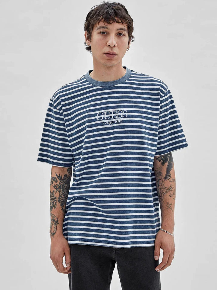 GUESS ORIGNALS ODIS VINTAGE STRIPE TEE - Guess