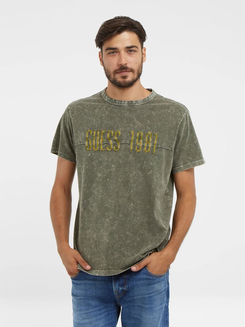 SS CN GUESS EMBRO WASHED TEE