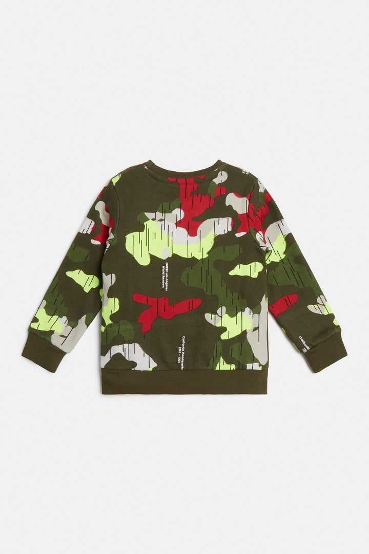 TODDLER BOY-All over print sweatshirt - Guess