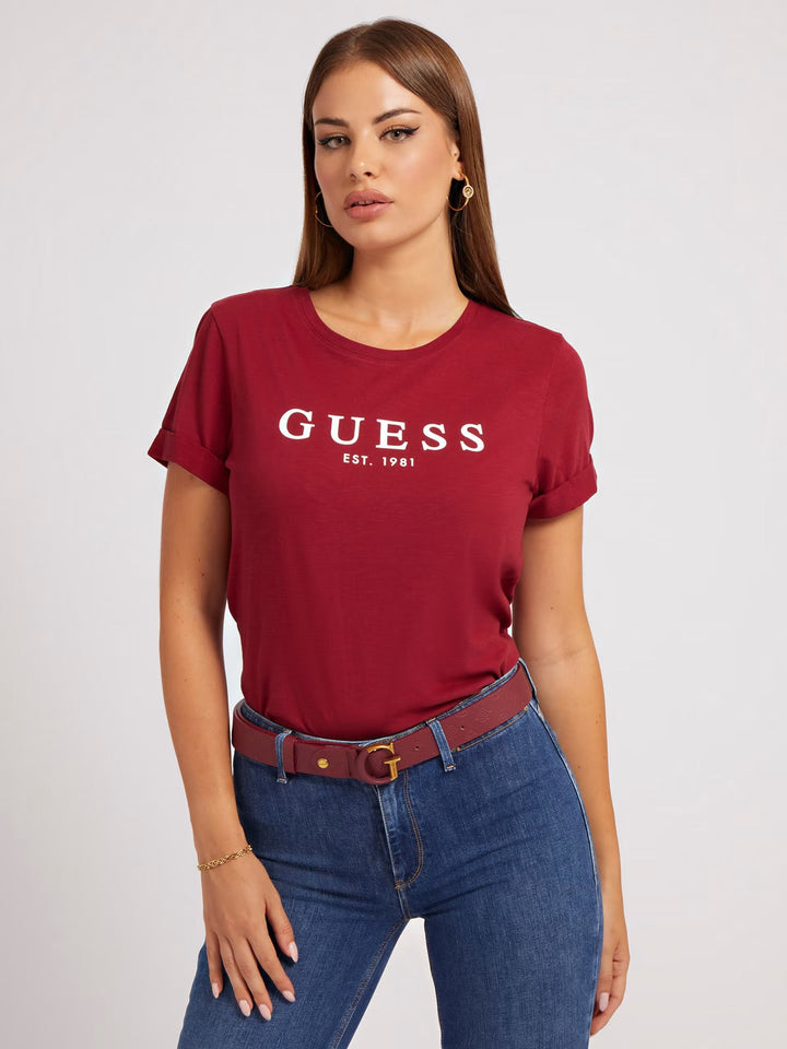 1981 ROLLED CUFF LOGO TEE - Guess