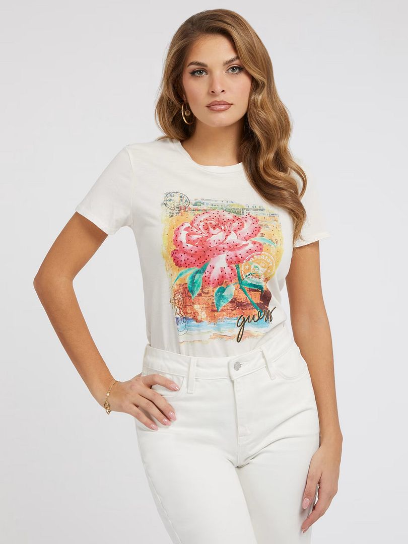 POSITANO ROSE EASY TEE - Guess
